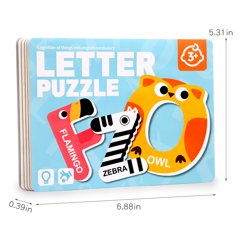 Children's Early Education Wooden Puzzle Toys Montessori Cartoon Magnetic Stickers