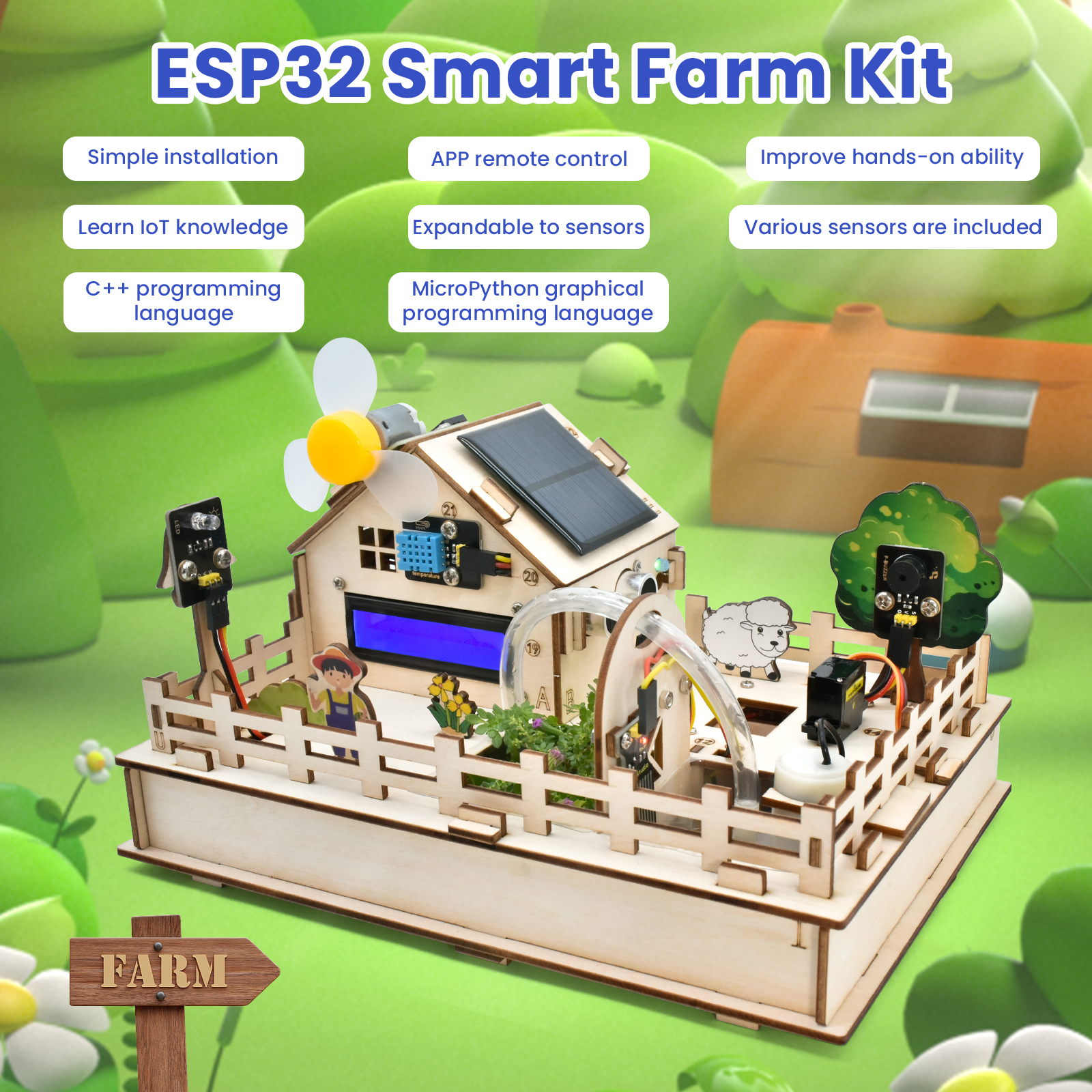 Easy Science Experiments Educational Learning Toys STEM Programmable Assembly Wooden Learning Kit For Arduino For Microbit