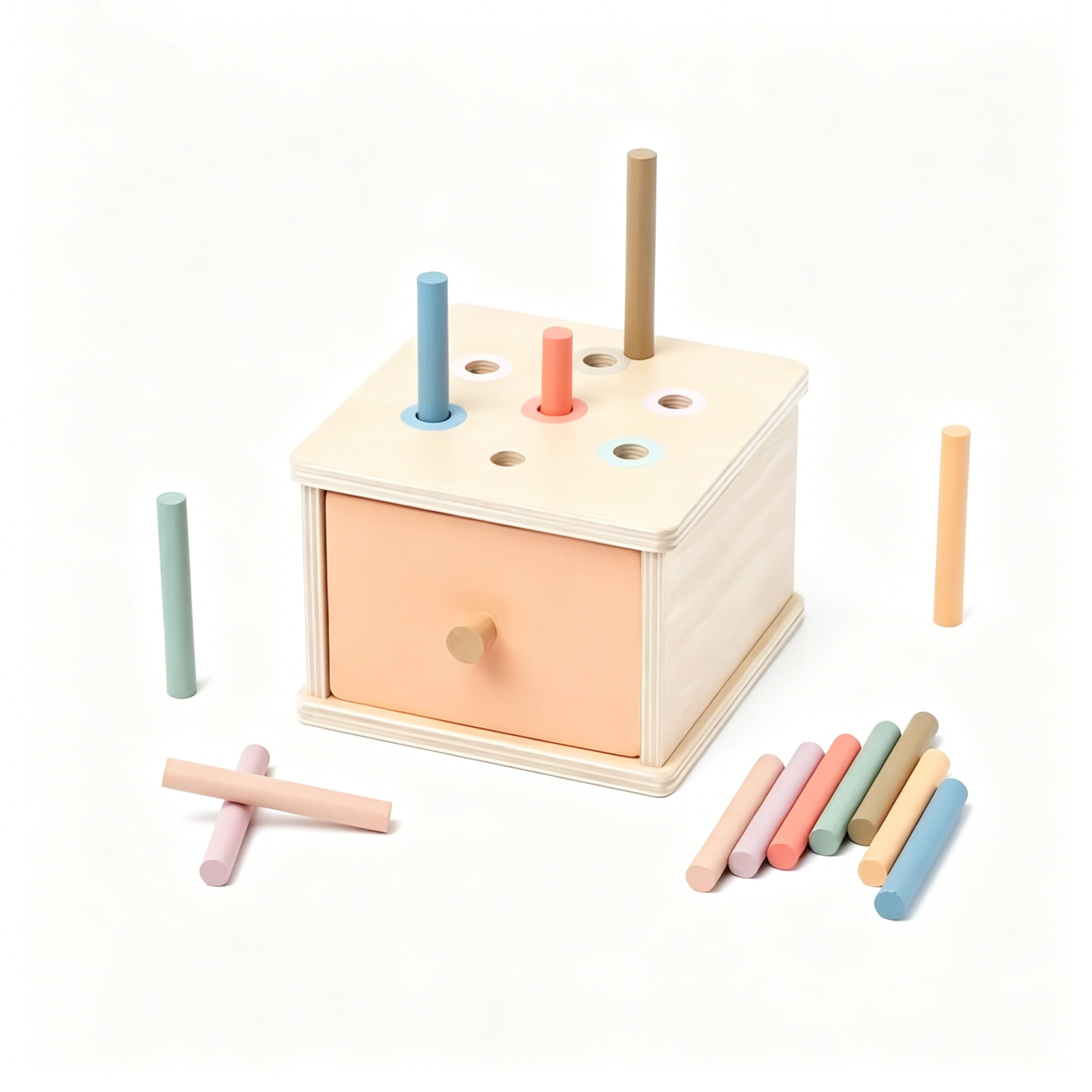 Montessori Wooden Busy Board Shape Matching Blocks Coin Box Games Educational Learning Toys for Kids Boys Girls