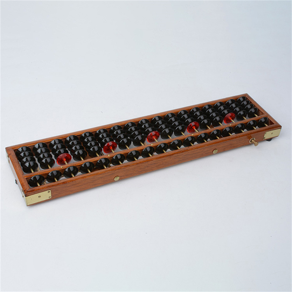 Number Counting Math Tools Education Learning Toy Reset Button 17 Rods Student Soroban Wooden Abacus for Kids