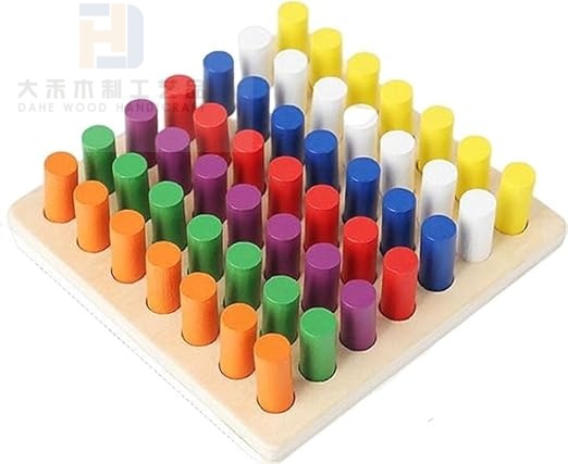 Educational Math Counting Wood Sensing Stick Toy Wooden Color Shape Sorting Stacking Creative Toys for Kids Toddler Learn