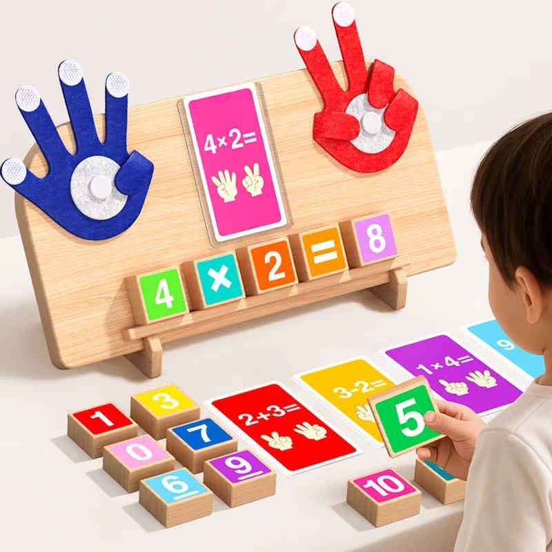 New Trendy Wooden Preschool Toys for 2026 Finger Counting Toy Math Manipulatives for Kids