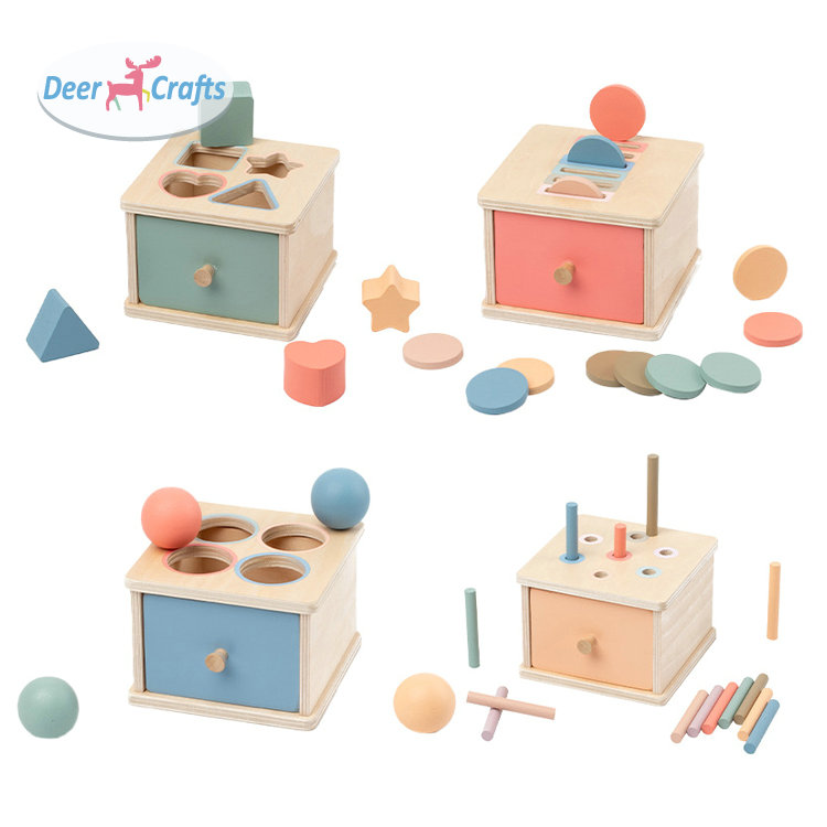 Multi-Function Wooden Toy for Infants &amp; Children - Color Recognition &amp; Shape Matching Early Education Ball Set DD12761