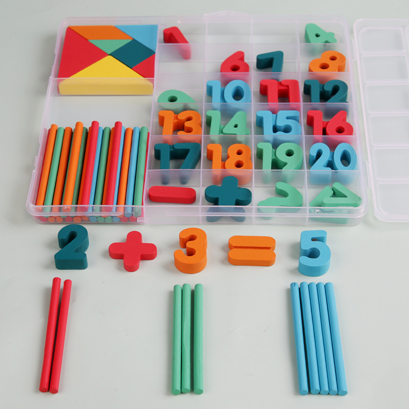 Wholesale Preschool Educational Wooden Math School Home Toddler Number Learning Educational Toy Sets for Kids