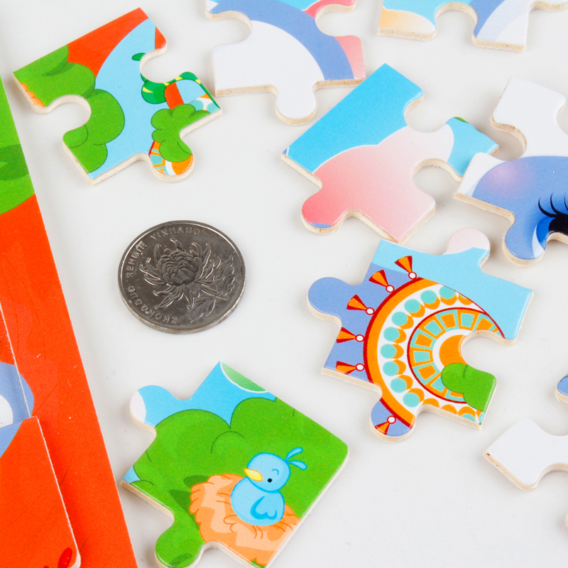 Wholesale 16Pcs Wooden Jigsaw Puzzle Games Animal Alphabet Number Cognition Educational Learning Toys For Kids Boys Girls