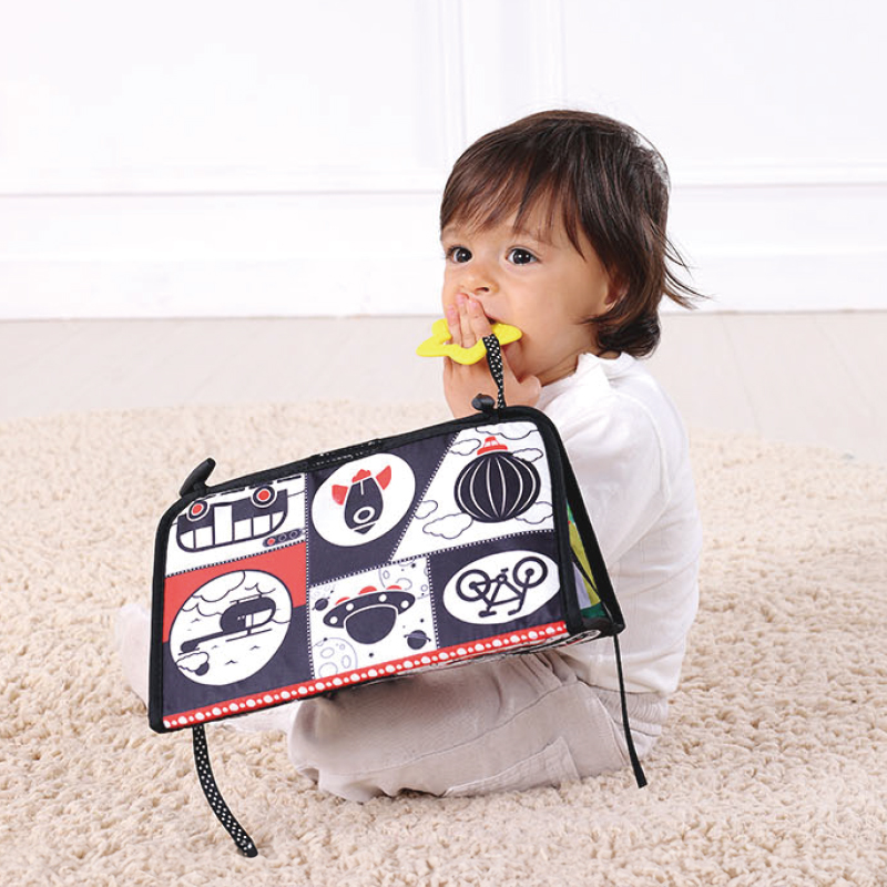 Educational Box Baby Toys Tummy Time Mirror Beaded Raindrop Sensory Montessori for Infants 3-4 Months