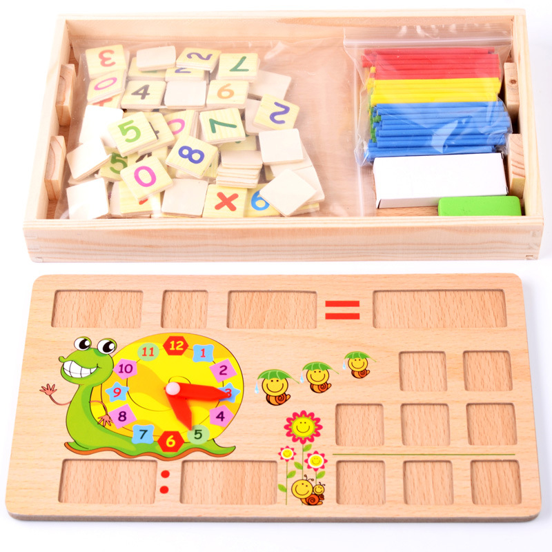 Hot Sale BEIYANG Montessori Eco-friendly Wooden Math Teaching Aids Digital Baby Educational Puzzle Learning Counting Sticks Toys
