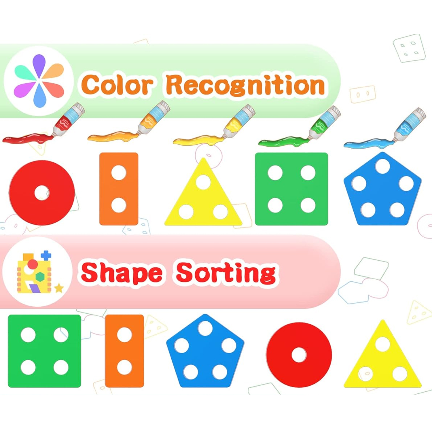 2 in 1 Children Educational Fishing Building Blocks Wooden Shape Matching Educational Building Blocks Blocks Bricks Toys