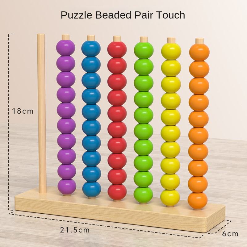 Hot Sale Educational Baby Wooden Toys Wooden Number Counting Stacker Wooden Stacking Rings