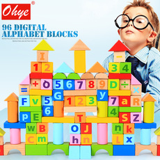 Wooden Barrel Number and Alphabet Blocks