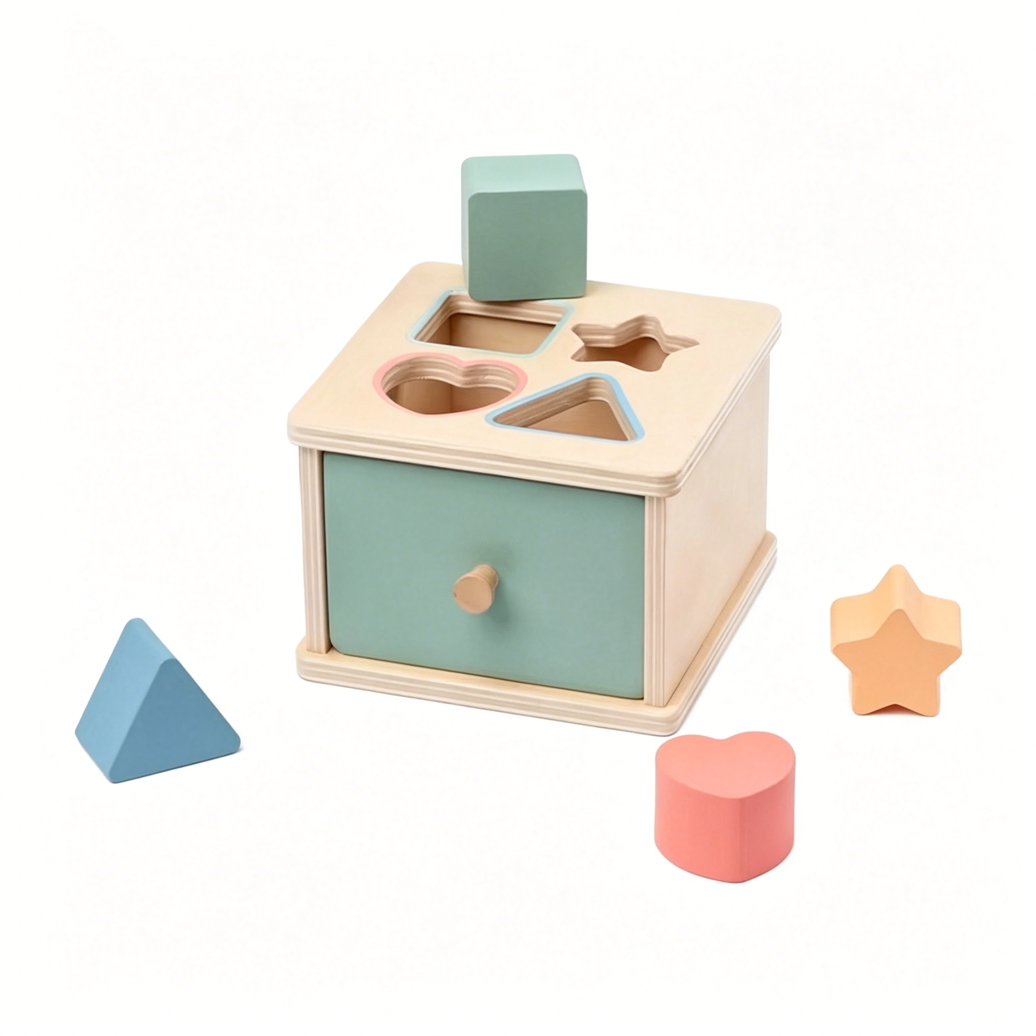 Montessori Wooden Busy Board Shape Matching Blocks Coin Box Games Educational Learning Toys for Kids Boys Girls