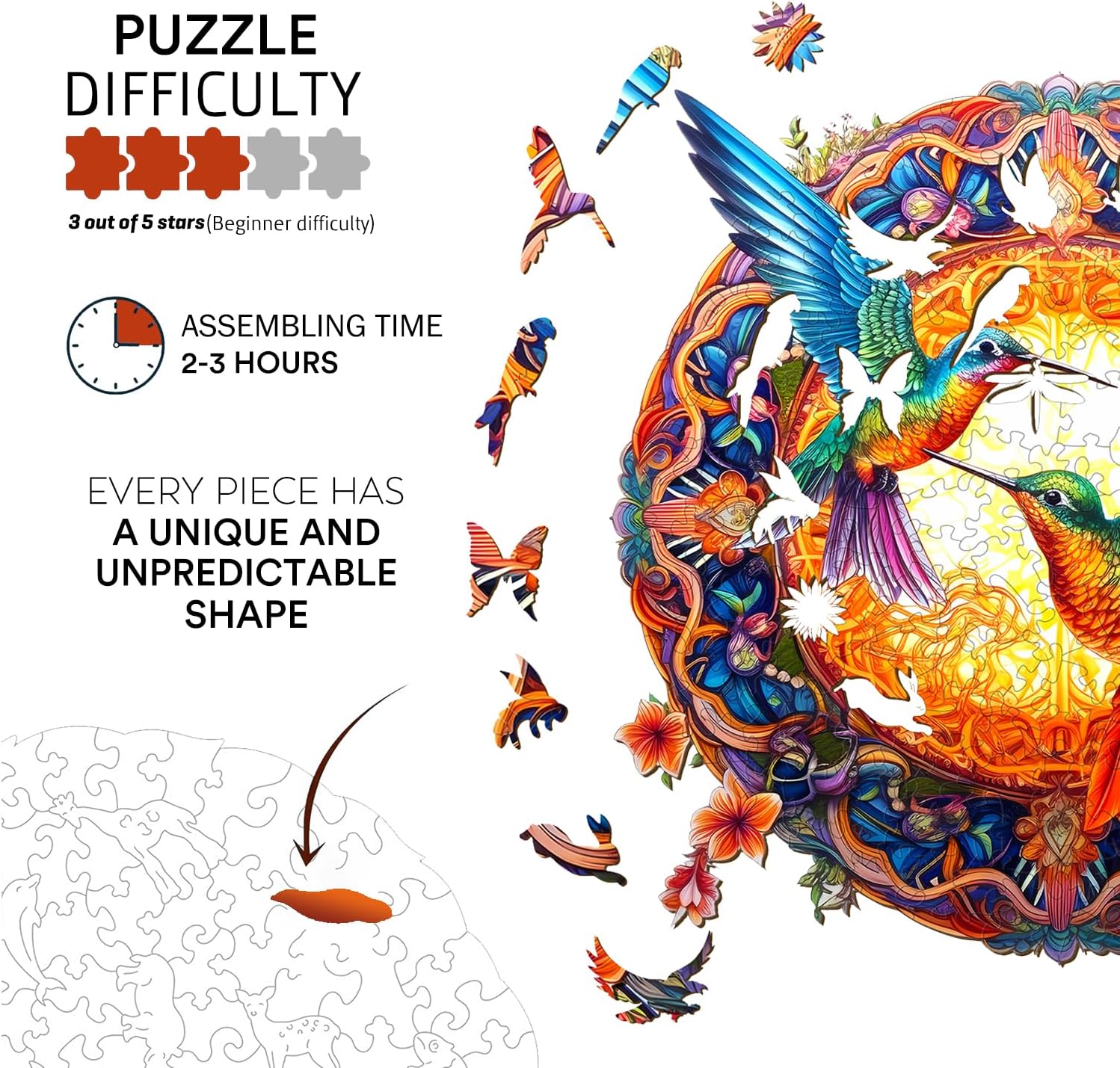 Jigsaw Board Puzzles Kids Brain Teaser Wood Toys for Children Educational the Gift for Halloween Christmas Birthday