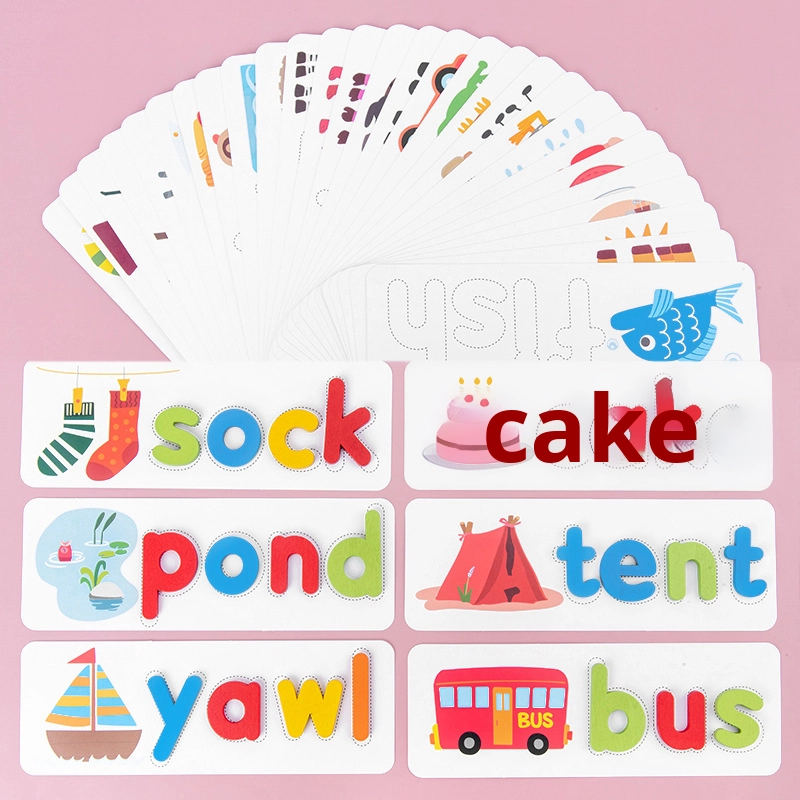 26 English Letters Spelling Practice Kids Wooden Word Game Early Education Cognitive Educational Toys Made
