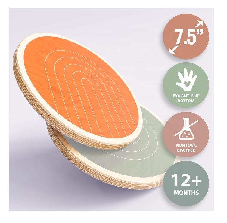 Set of 6 Safe Non-Slip Obstacle Course And Sensory Toy Toddler Indoor Activity Fun Wooden Stepping Stones