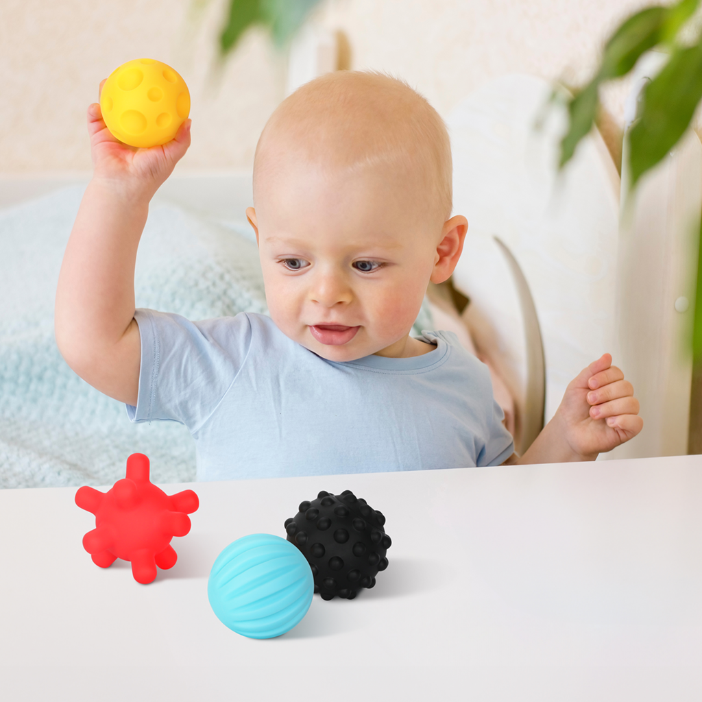 Baby Sensory Toys 0-6 Months Wooden Teether Ring Educational Box Montessori Educational Toys for Kids