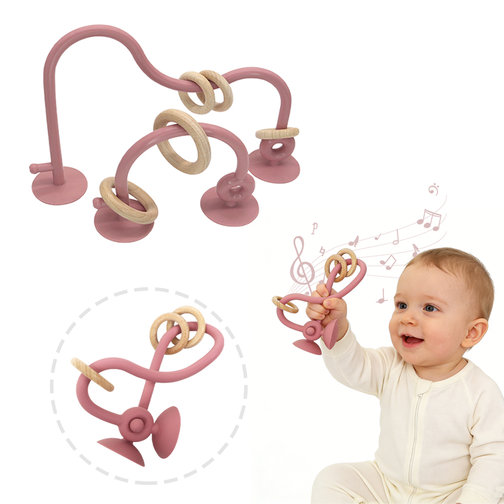 Manufacturer OEM/ODM Wooden Rings Silicone Kids Learning Montessori Educational Sensory Baby Toys