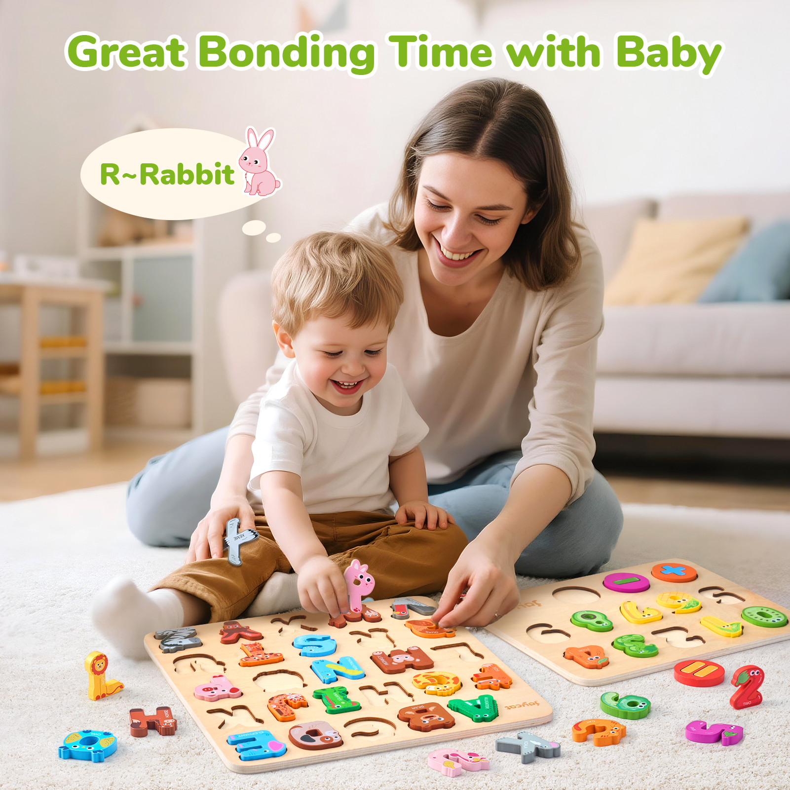 Joycat Wholesale Kids Early Educational Cognition Custom Wooden Abc Learning Alphabet Peg Puzzles