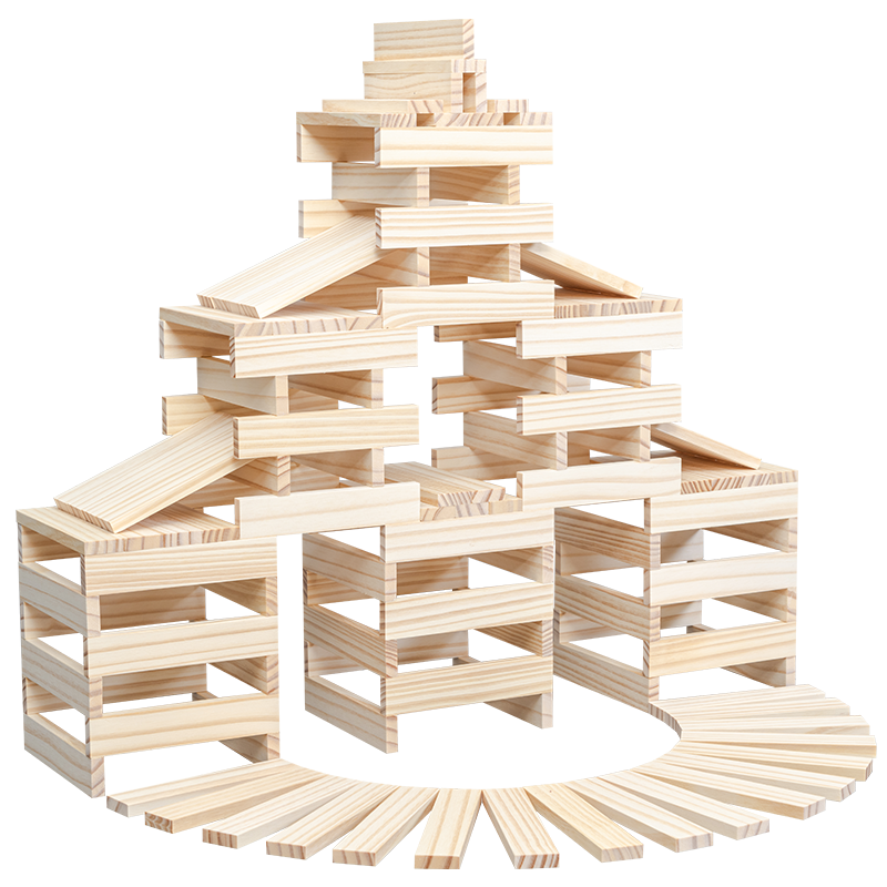 New Wooden Montessori Toys High Quality Colorful Wooden DIY Wooden Log Color Building Blocks Toy Wooden Construction Sets