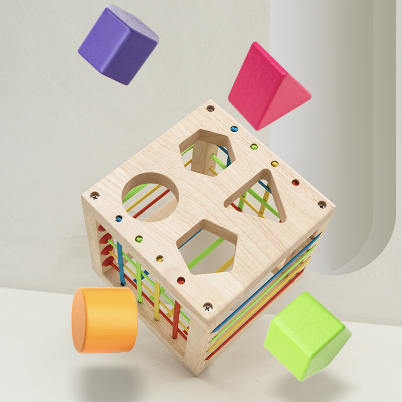 Toddler Montessori Shape Recognition Wooden Sorter Early Education Baby Fun Game Toy