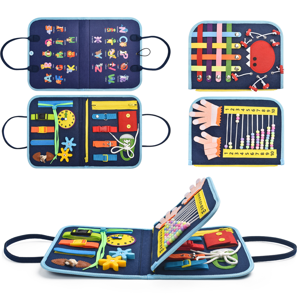 Customized Resources Teaching Early Education Montessori Toys Felt Busy Board