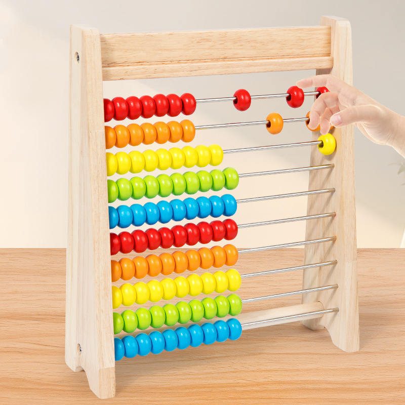 Wooden Abacus for Kids Educational Preschool Math Learning Toy for Baby Age Range Math Manipulatives Games