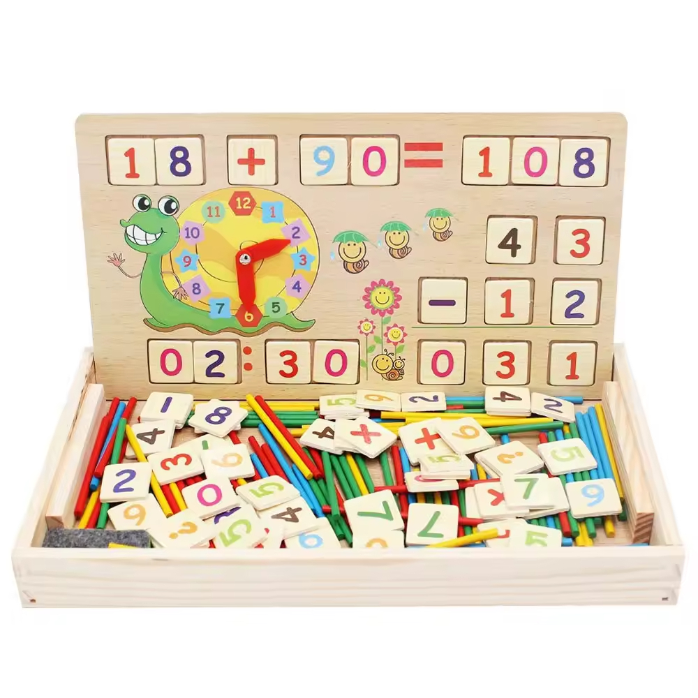 Montessori Children Wooden Math Teaching Aids Digital Baby Educational Puzzle Learning Counting Sticks Toys For Kids Boys Girls