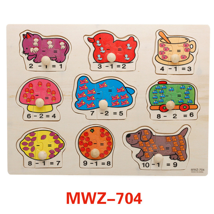Wooden Hand Grasping Board Letter Puzzle Enlightenment Kindergarten Teaching Educational Wooden Alphabet Puzzle Toy