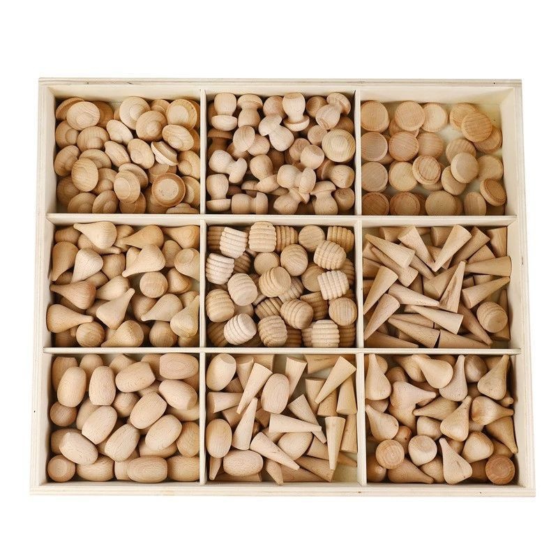 New Eco-friendly Wooden Educational Children's Open Creative Animals Nature Theme Small Cute Construction rainbow Building Block