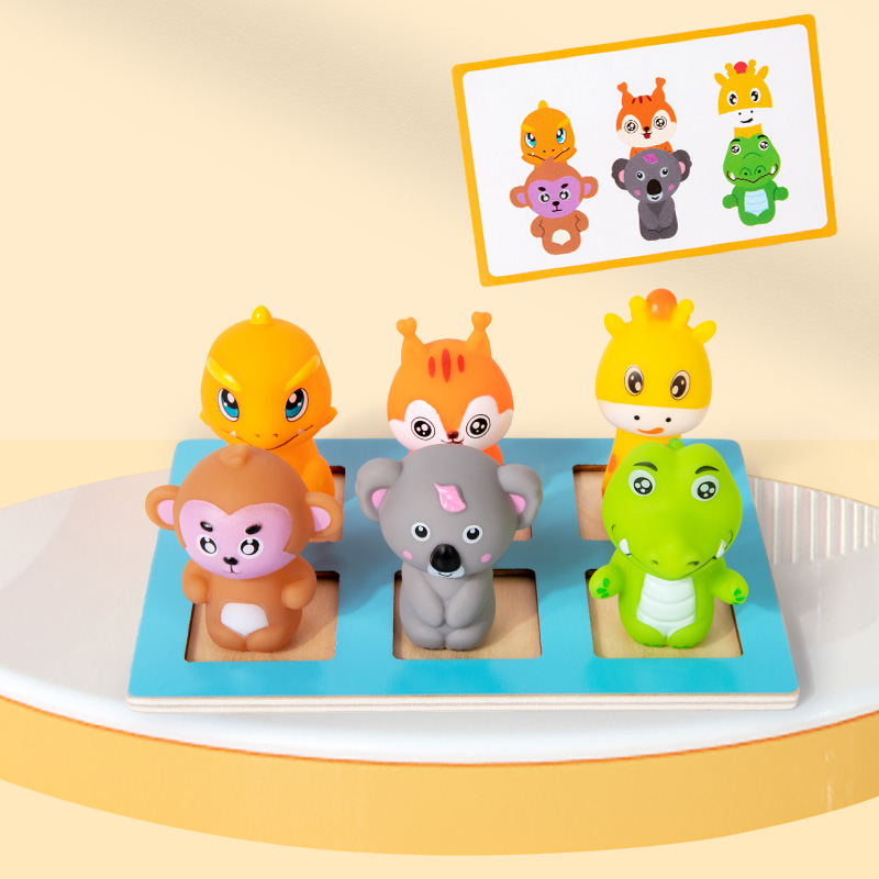 Montessori Educational Wooden Animal Swap Game Toy for Children's Shape Matching Color Recognition Early Learning CPC CE