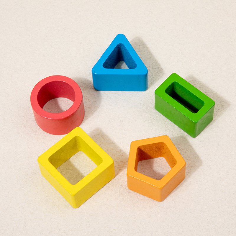 Montessori Toys for 1 2 3 Year Old Boys Girls-Wooden Sorting Stacking Toys for Baby Toddlers Educational Shape Color Sorter