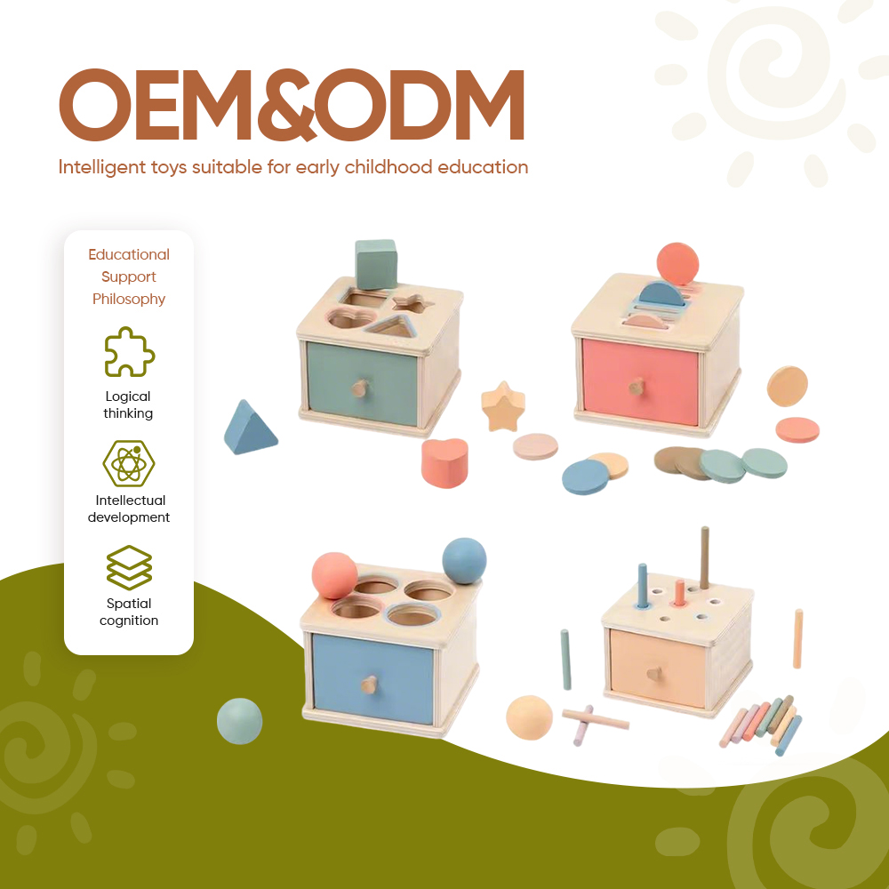 Montessori Wood Coin Box Educational Toy for Infants &amp; Children Color Recognition &amp; Shape Matching Early Education