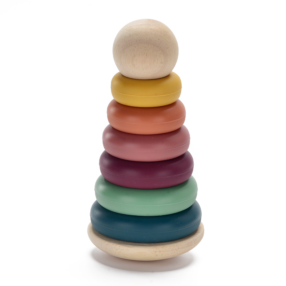 Food Grade Silicone Stacking Toys Early Educational Baby Building Blocks And Teether Toys Safe And Fun