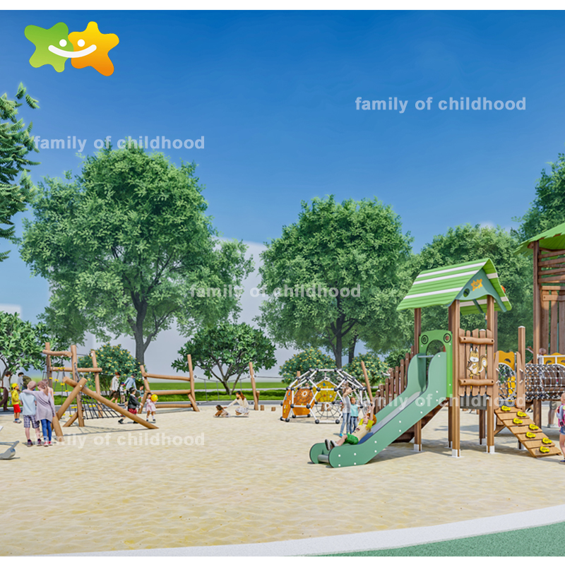 Tree House Outdoor Kids Playground Climbing Structures Outdoor Playground Equipment