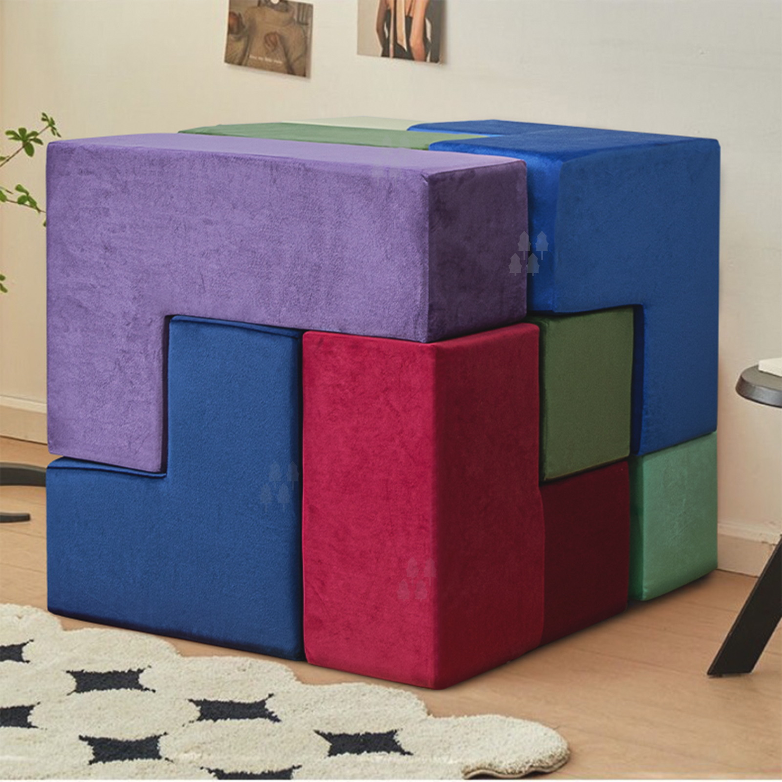 Modern Style Baby Soft Flannel Styrofoam Activity Cube Puzzle Toys For Children's Play Area In Bedroom &amp; Living Room