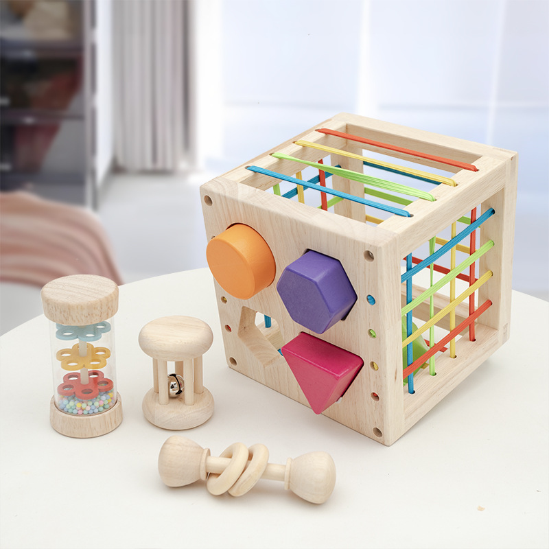 Toddler Montessori Shape Recognition Wooden Sorter Early Education Baby Fun Game Toy