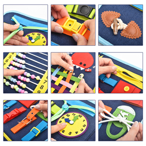 Felt Busy Board For Toddlers Fine Motor Skill Montessori Sensory Board Multi Pages Activities Board For Kids Felt Busy Book