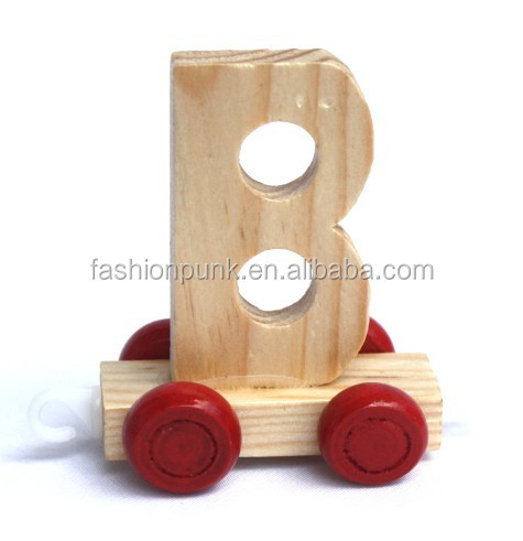 Multifunction Educational Children Baby Toy Wooden Alphabet Train Jewelry Accessories