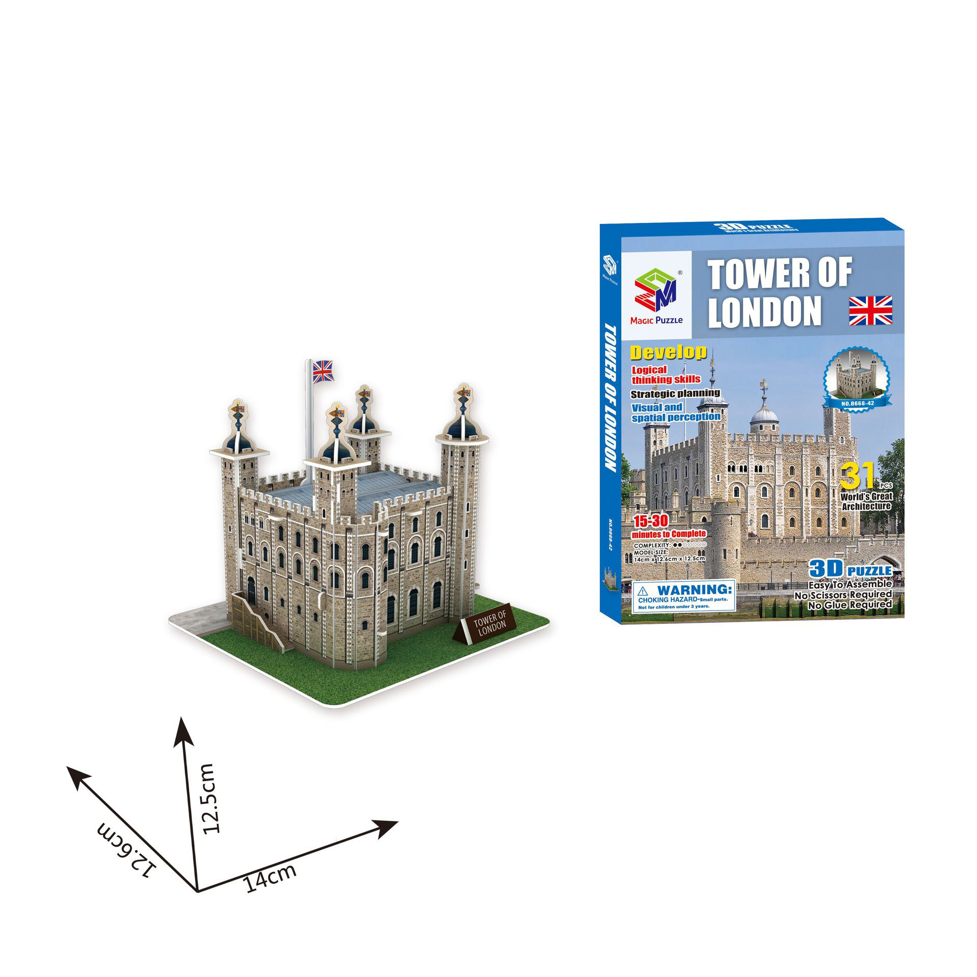 40 Style Diy Cardboard World Famous Architecture Building 3D Puzzle House Model Construction 3D Jigsaw Puzzle Toys For Kids Gift