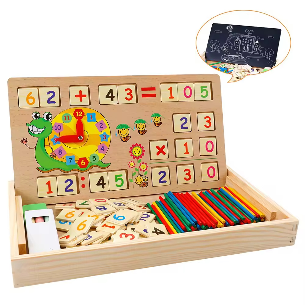 Montessori Children Wooden Math Teaching Aids Digital Baby Educational Puzzle Learning Counting Sticks Toys For Kids Boys Girls