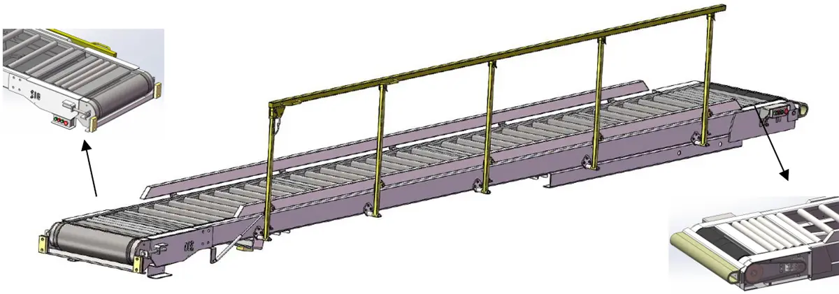 Conveyor frame illustration