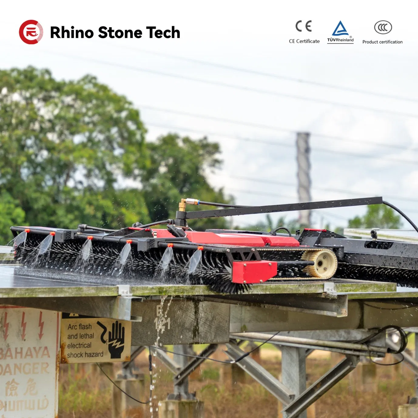 Remote-Controlled Tracked PV Cleaning Robot Special for Photovoltaic Power Plants, Efficient Cleaning Tool for Solar Panels