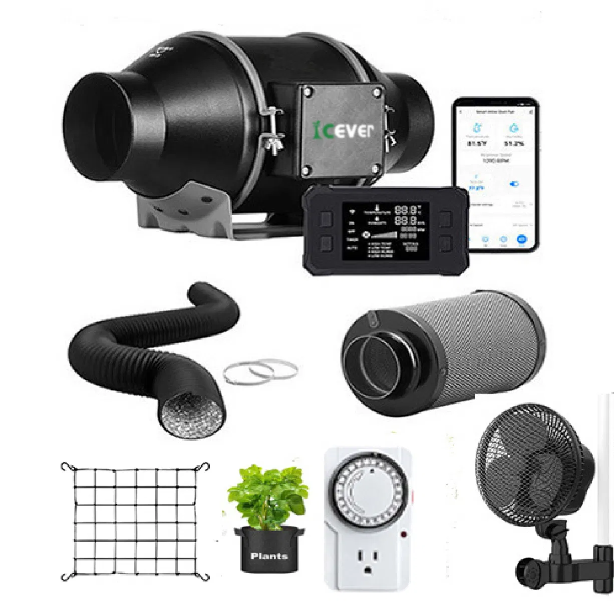 600 Watt Growing LED Marijuana Grow Tent Kit Full-Cycle Greenhouse Plant Grow LED Grow Tent Kit with Evo (EMC) for Indoor Plant