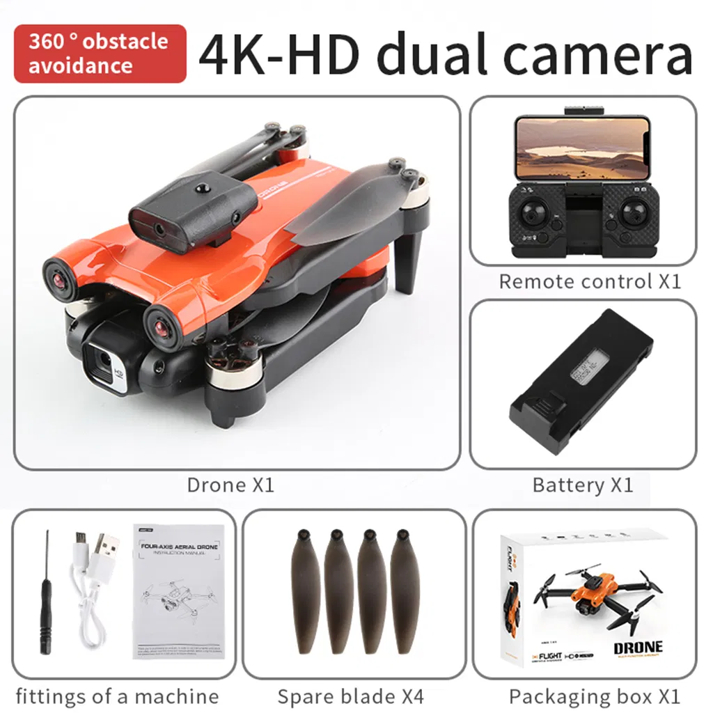 Foldable Aerial 4K Camera Following Headless GPS Altitude Hold Remote Control Drone Professional RC Folding Quadcopter Toy Drone with 4K Camera