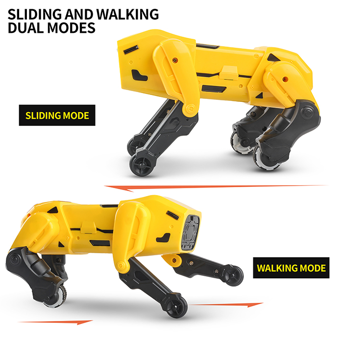 Aijh Electric Singing RC Robot Pets Programmable Smart Talking Gesture RC Stunt Dog Robot Toys for Kids