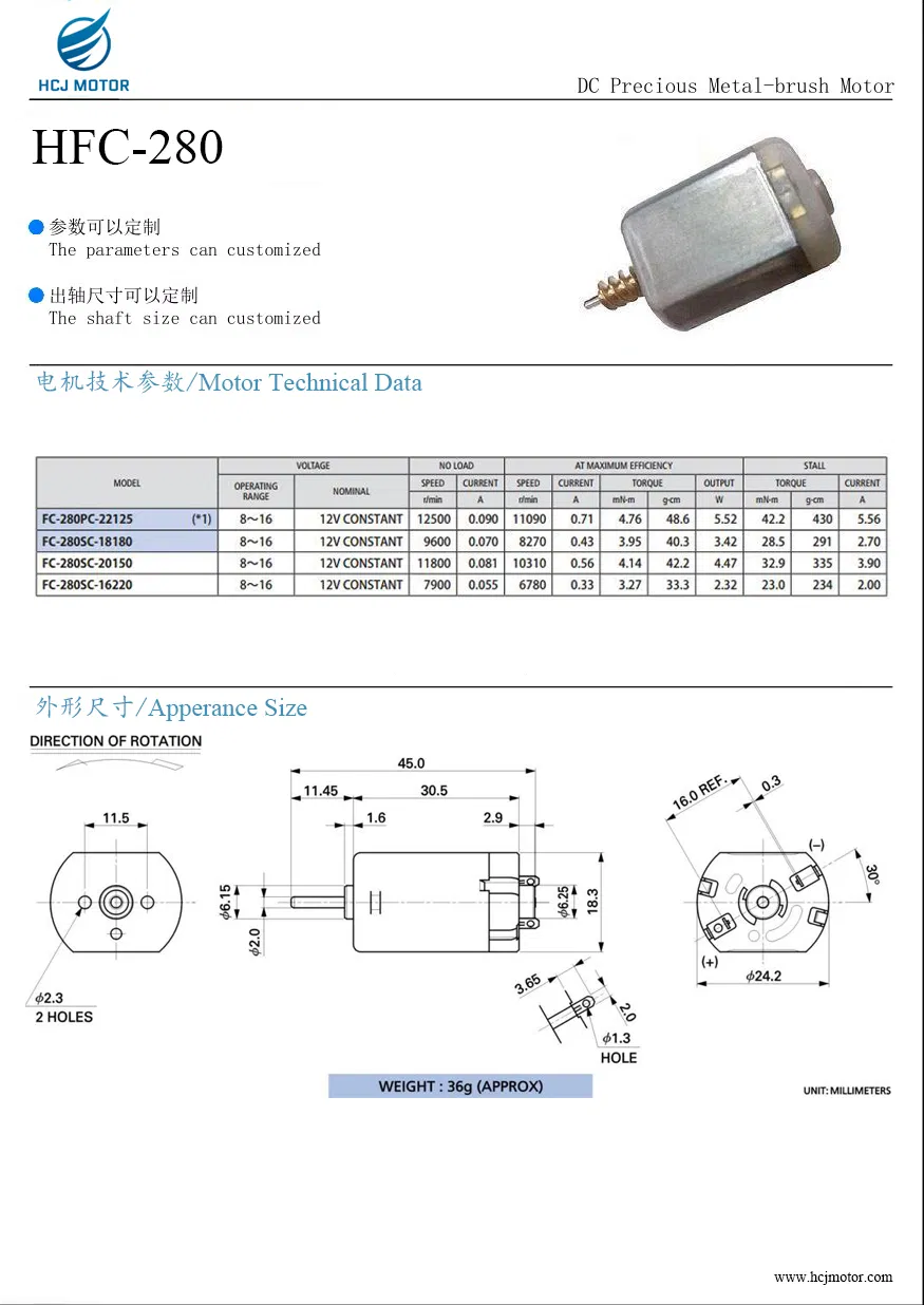 Specifications Diagram