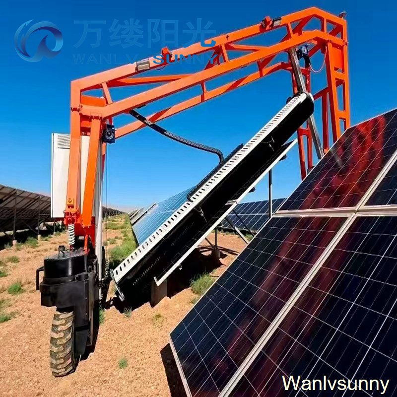Automatic Programmable Solar Cleaning Machine High-Performance Solar-Panel-Cleaning-Robot System