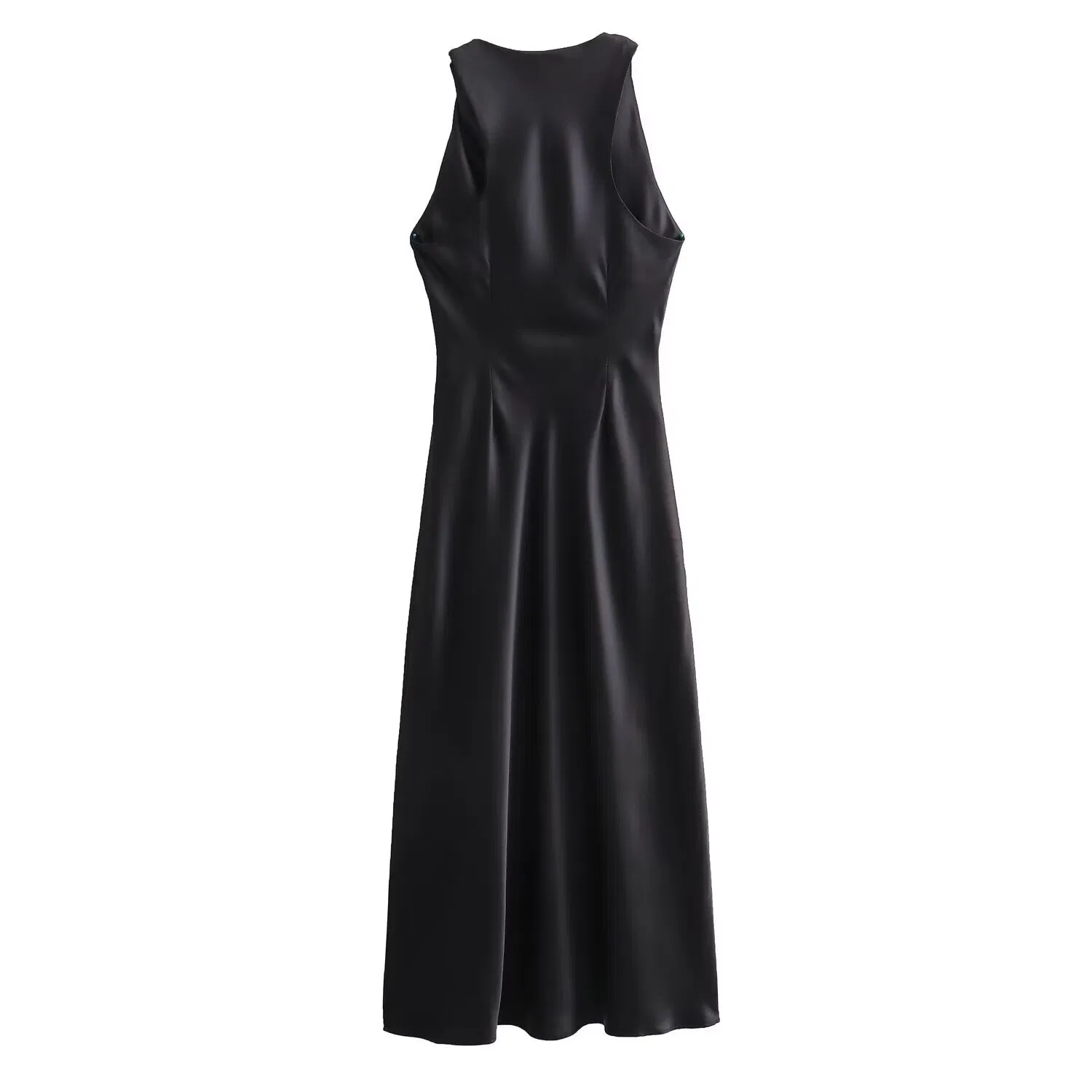 Elegant French Style Satin MIDI Dress for Women Slim Fit Silky Texture Boutique Style French Inspired Fashion Clothes Wedding Dress Custom OEM ODM Europe