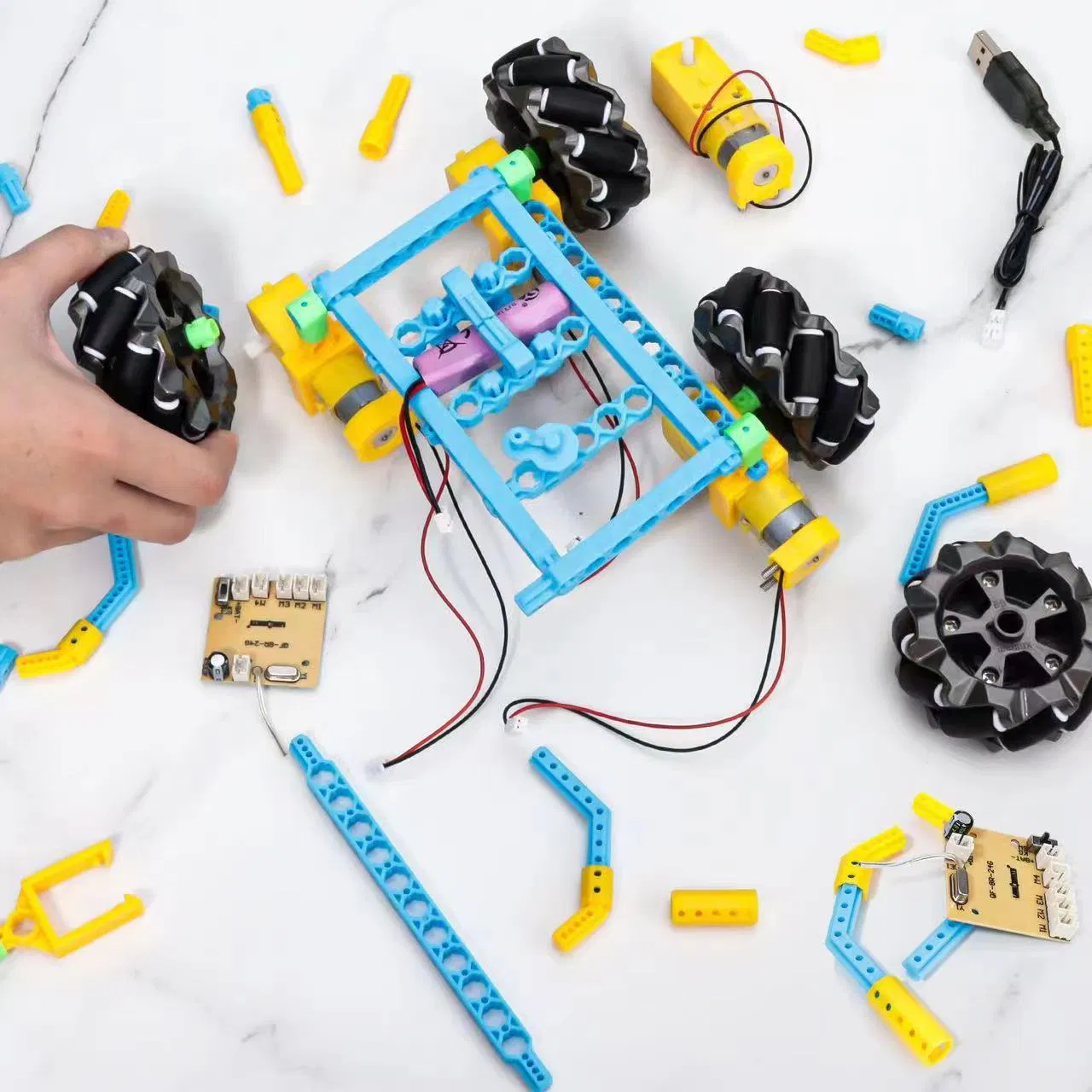 DIY Quadcopter Building Kit New RC Drone with Detachable off Road Car Indoor Flying Vehicle