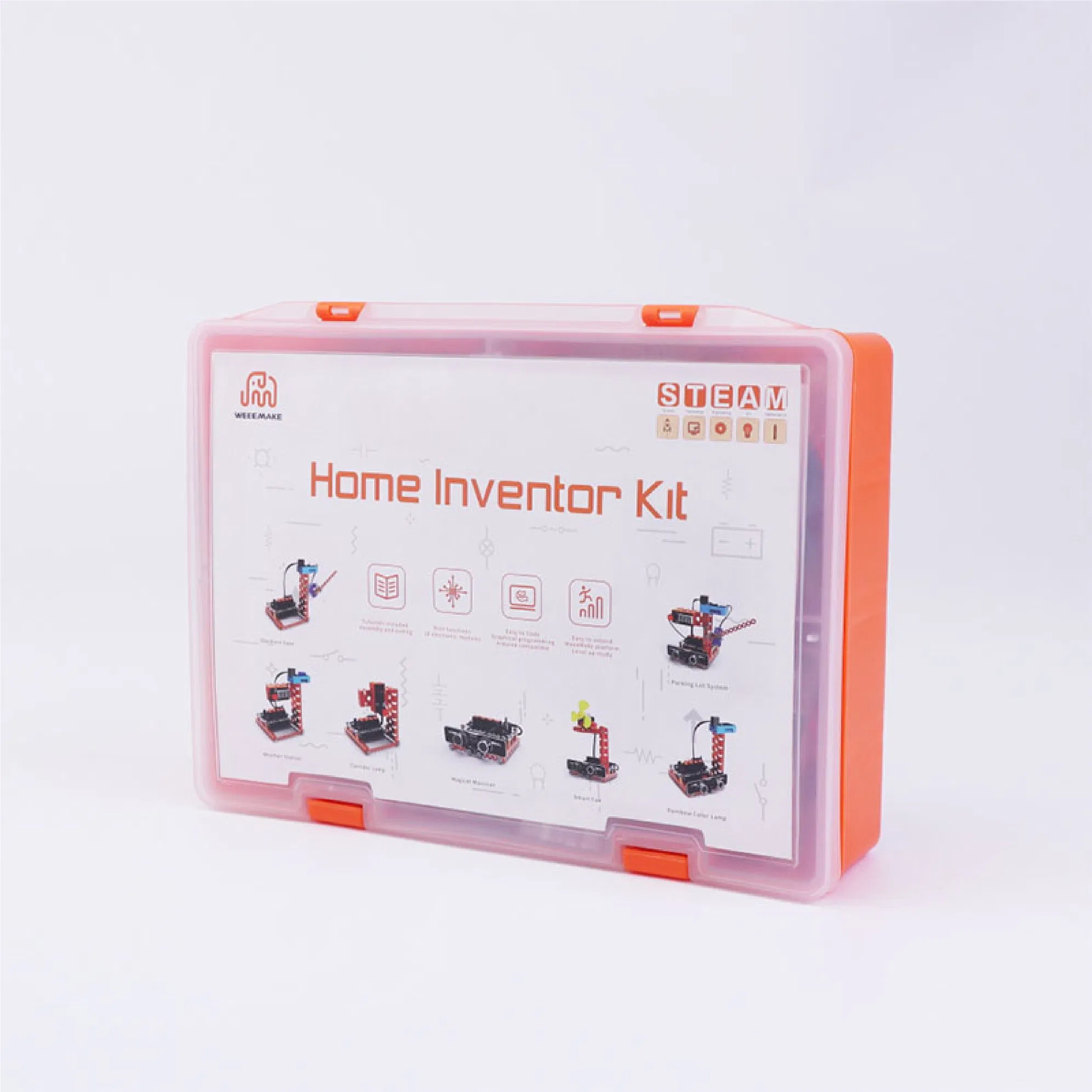 Versatile 7 in 1 Home Inventor Stem Metal Electronic Coding Robot Kit for Kids Learning