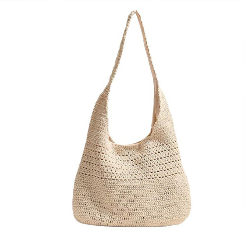 Cotton Shoulder Bag Ladies Crossbody Strap Large Capacity Summer 2025 Luxury Vintage-Inspired Chic Tote Bag for Women